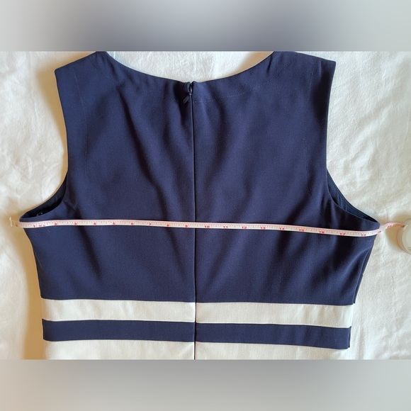 Lauren Ralph Lauren Stretch Jersey Sleeveless Midi Dress Navy Blue Size 12 EUC - Picture 3 of 6